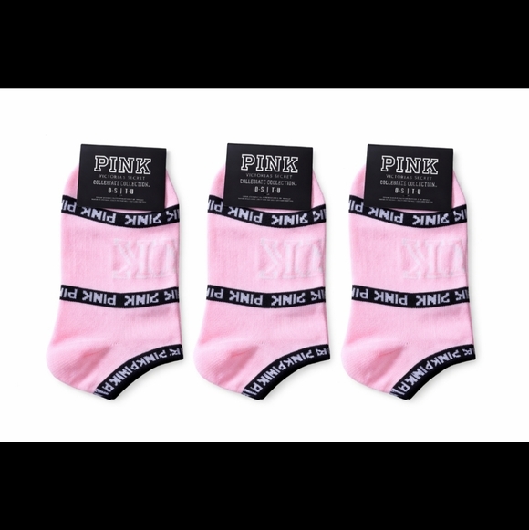 PINK Victoria's Secret Other - Victoria's Secret Pink Low-Cut Athletic Socks with Black Trim (3-Pack), NWT
